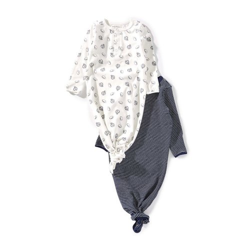 Adventurewear 360 Baby Boys 2-Pack Football Knotted Gown