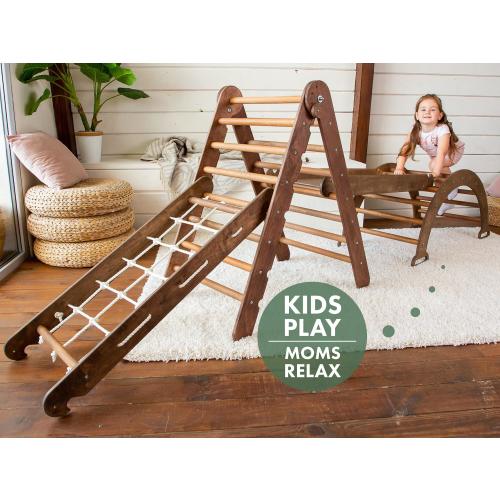 Montessori toddler gym, Climbing triangle, Climbing arch rocker, Montessori climber, Kids birthday, Toddler gift, Gift for kids, Play gym