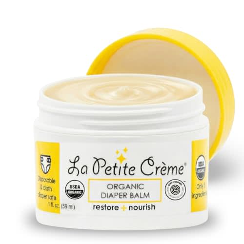 La Petite Creme Diaper Balm - Healing & Nourishing Diaper Rash Cream, 1 oz | Moisturizer & Skin Cleanser, Liniment, Diaper Rash Cream, USDA Certified, EWG Verified, Organic Ingredients