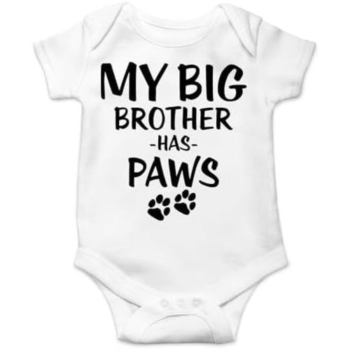 AW Fashions My Big Brother Has Paws Baby Bodysuit Cute Funny Newborn Outfit Adorable Clothes Girl Romper