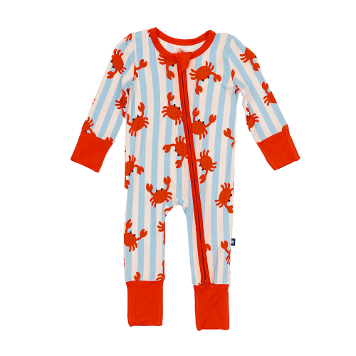 Larkspur Baby | Romper Pajamas | Convertible Footed Romper in Beach Buddies