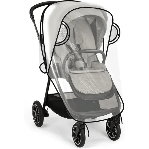 Funda de lluvia compatible con cochecito Nuna, funda impermeable para cochecito, resistente al viento, protección duradera contra el polvo y la nieve con accesorios transpirables para cochecitos de