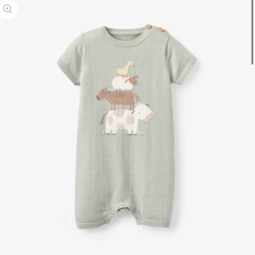 On the Farm Knit Shortall Romper – Elegant Baby