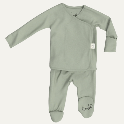 Footie - Avocado – Bonsie Skin to Skin Babywear