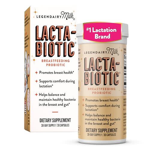 Legendairy Milk Lacta-Biotic Breastfeeding Probiotic | Lactation Supplements | Breast and Gut Health for Mom and Infant Immune Health for Baby | Daily Supplement for Healthy Lactation | 30 Count