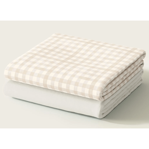 Gingham Mini Crib Sheet Set