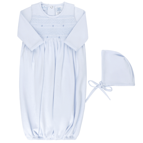 Feltman Brothers Smocked Bullion Gown - Blue