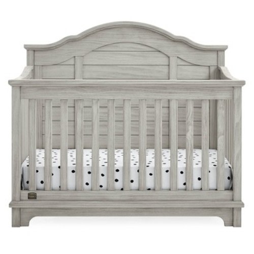 Simmons Kids' Asher 6-in-1 Convertible Crib with Toddler Rail - Greenguard Gold Certified, Color: Rustic Mist