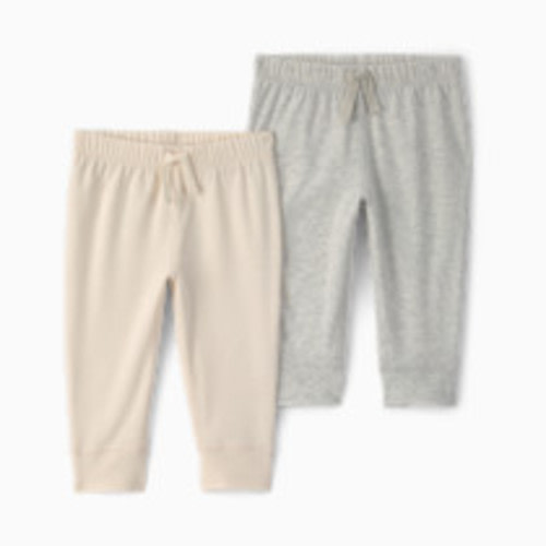 Carter's Cotton Pants (2 Pack) - Ivory/Grey, 3M