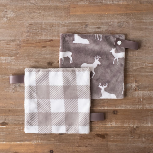 Deer to Me Graphite 8" Binky Minky Lovey