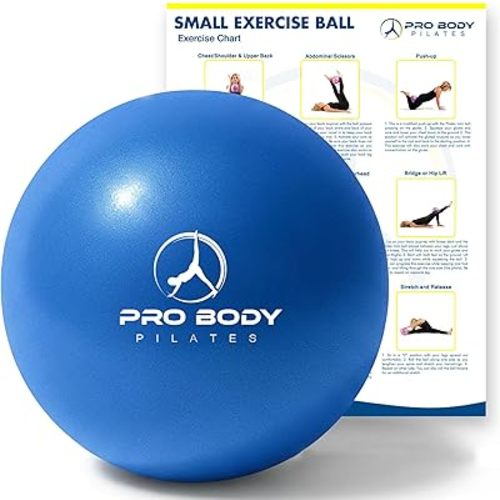ProBody Pilates Small Exercise Ball - 9 Inch Workout Ball for Stability, Barre, Yoga, Core & Physical Therapy