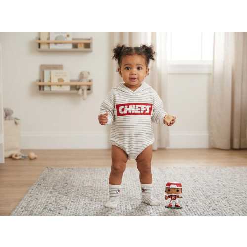 Chiefs Baby Hoodie Romper: Game Day Football Outfit
