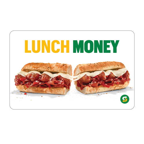 Subway $25 Lunch Money eGift Card [Email Delivery]