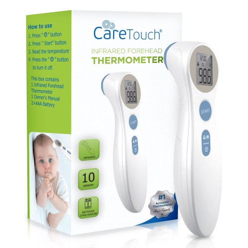 Care Touch Infrared Forehead Thermometer for Baby and Adult, Quick Read with Fever Alarm