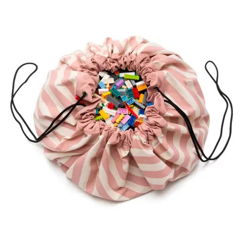 Play and Go - Noomad Bag / Playmat - Stripes - Pink | Smallable