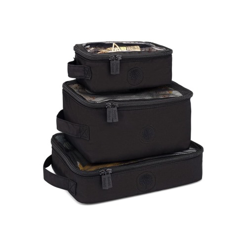 Parker Baby Co. Packing Cube Set - Black/Mocha Checker