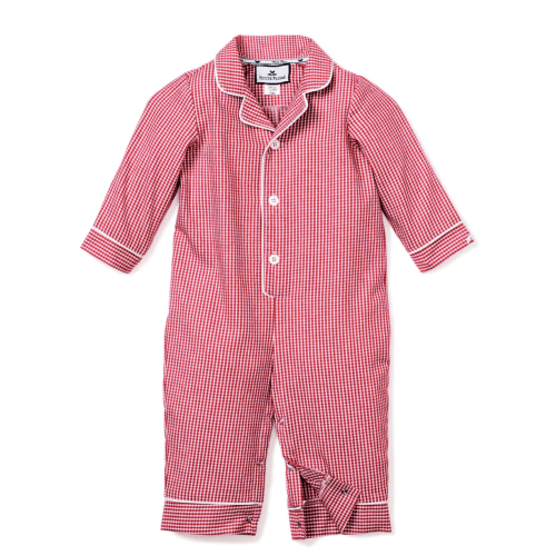 Infant's Red Mini Gingham Romper (6-12 Mo.)