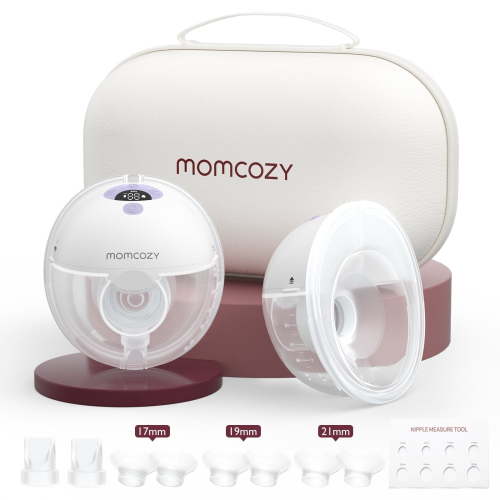 Momcozy M5 Hands Free Breast Pump Wearable, Electric Breast Pump Portable Purple, 2 Count