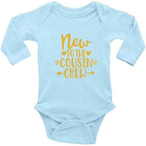 New to The Cousin Crew Baby Clothing Unisex Long Sleeve Newborn Footed Rompers