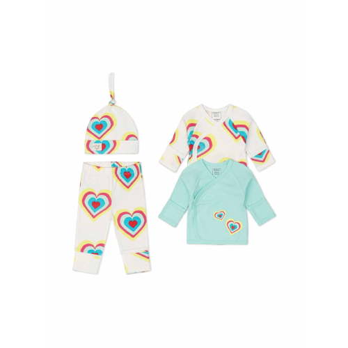 Paris Hilton x Monica + Andy Organic Cotton Baby 4 Piece Cuddle Box Gift Set, Sizes Preemie-0/3 Months