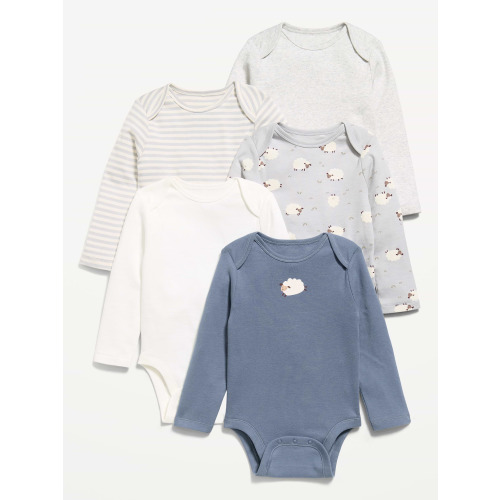 Long-Sleeve Bodysuit 5-Pack for Baby