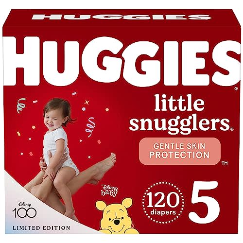 Huggies Little Snugglers Baby Diapers, Size 5 (27+ lbs), 120 Ct