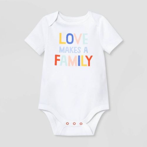 Baby Boys' Love Short Sleeve Bodysuit - Cat & Jack™ White