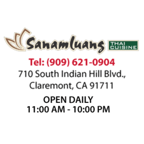 Thai Cuisine. Sanamluang Cafe. Claremont CA
