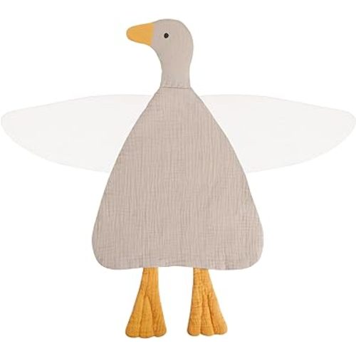 Baby Toys Lovey Blanket Soft Duck Toys for Newborn Essentials 0-6 Months, Sensory Stuffed Animal Security Blanket for Boys and Girls (Duck-Beige)
