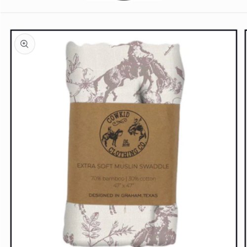 Western Daydream Rose Cotton Muslin Swaddle – Cowkid Clothing Company