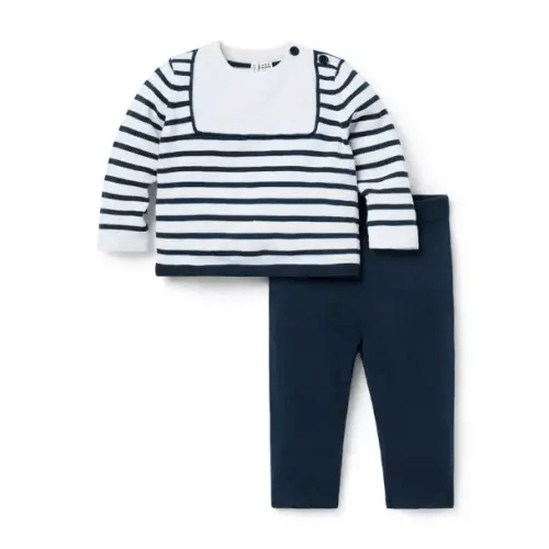 Baby Merchant Marine Stripe Baby Striped Matching Sweater Set by Janie and Jack