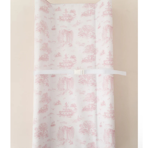 Spring Toile Pink Contour Change Pad