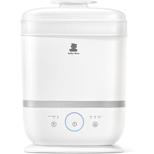 Snow Bear Baby Bottle Sterilizer and Dryer with Touchscreen, 6-in-1 Steam Bottle Sterilizer for Baby Bottles Pacifier, Breast Pump Part, 13 Bottles Extra-Large Capacity for Fast Drying Baby Essential