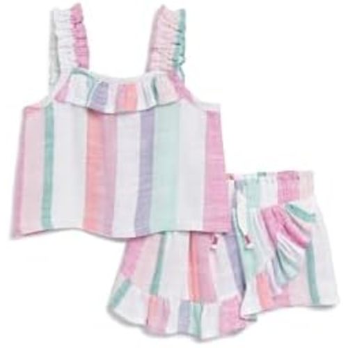 Splendid baby-girls Cotton Candy Ruffle Sleevelesstank Top and Skort 2-piece Set