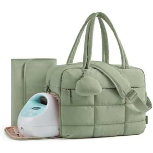 BAGSMART Diaper Bag Tote, Breast Pump Bag, Diaper Tote for Mom Dads