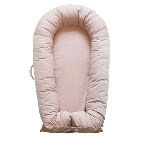 Deluxe Infant Lounger, Baby Nest Cover for Baby Girls & Boys, Newborn Essentials for Baby 0-12 Months, 100% Cotton (DustyRose)