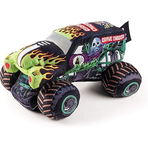 Jay Franco Monster Jam Grave Digger Plush Stuffed Pillow Buddy - Super Soft Polyester Microfiber, 12.5 inch (Official Monster Jam Product)