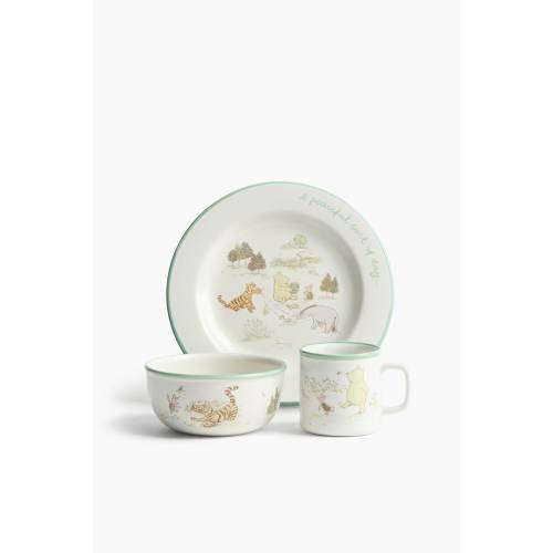 3-PIECE CHILDREN'S STONEWARE TABLEWARE SET