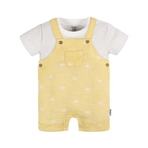 Gerber Baby Neutral T-Shirt and Romper Outfit Set, 2-Piece, Sizes Newborn - 24 Months