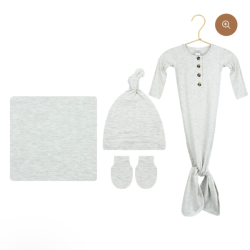 Stevie Ribbed Newborn Hat Bundle (Gown)