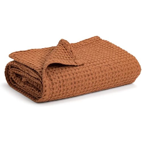 Simka Rose Waffle Baby Blanket - 100% Cotton Soft Breathable Muslin Swaddle Blanket for Baby Nursery, Stroller & Crib Blanket - Baby Receiving Blankets for Boys & Girls Gender Neutral Toddler Blanket