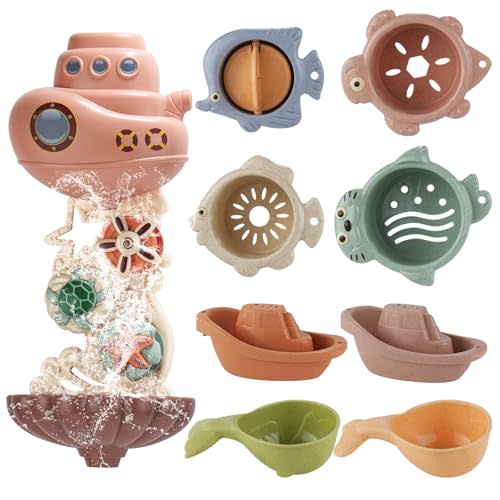 Holady Bath Toys Suitable for Kids Aged 1-3 Childrens Early Education Toys Beach Water Toys for 12-18 Months Baby and Toddler