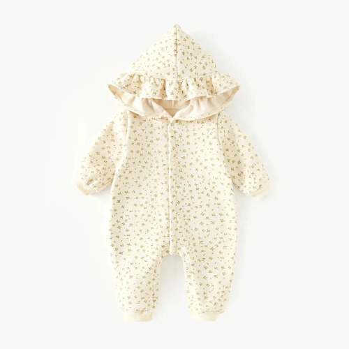 Floral Hooded Winter Romper (3-18M)