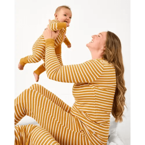 Marigold Stripe Women's Pajama Top Size M