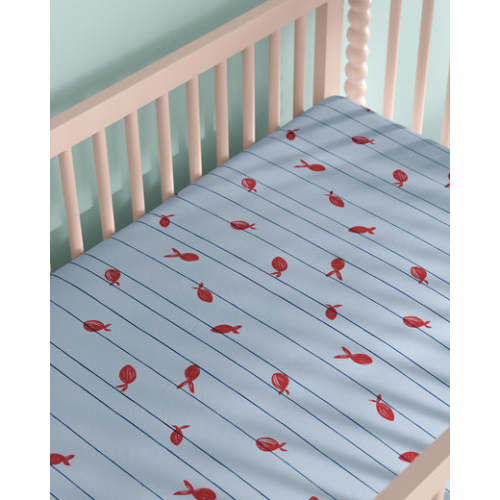 Riverside Picnic Cotton Crib Sheet Set | Baby Bedding | Nestig