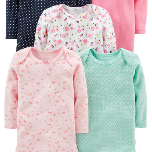 Simple Joys by Carter's baby-girls 5-pack Long-sleeve Bodysuit