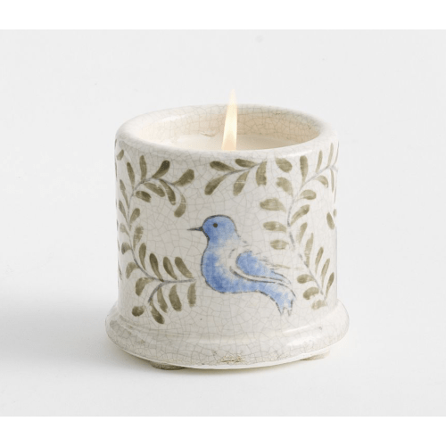 Nursery Hand Painted Bird Candle - Fig Grove & Thyme