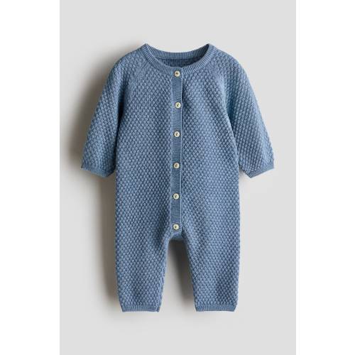 BUBBLE-KNIT COTTON JUMPSUIT