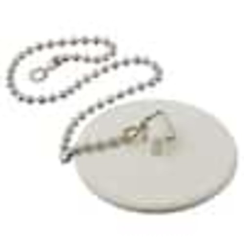 Everbilt 1-1/2 in. to 2 in. Sink Stopper with Chain in White 865110