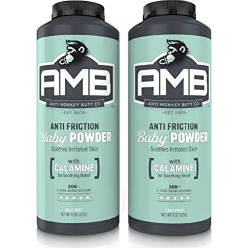 Anti Monkey Butt Baby Powder with Calamine - Talc-Free Diaper Rash & Anti-Chafing Relief - Cornstarch Formula for Itch & Moisture Protection - Hypoallergenic - 8 oz - Pack of 2